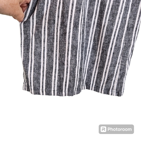 Who What Wear Striped Linen high-waist Pants - Picture 3 of 8